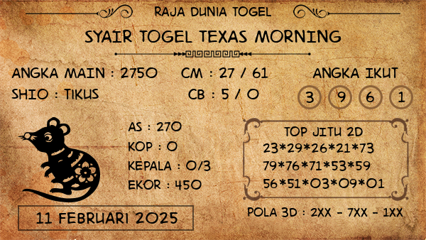 Prediksi Texas Morning